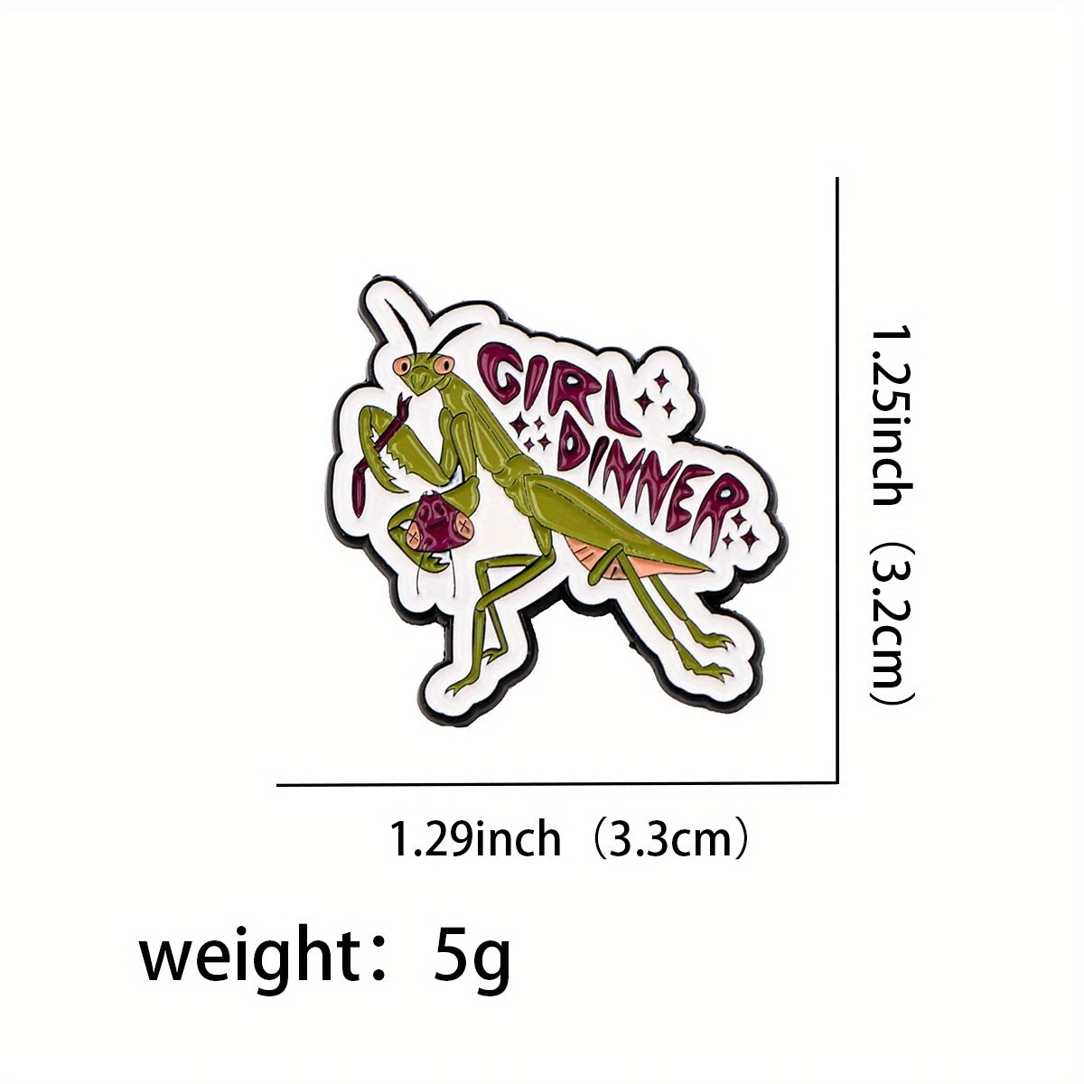 Girl Dinner Enamel Pin