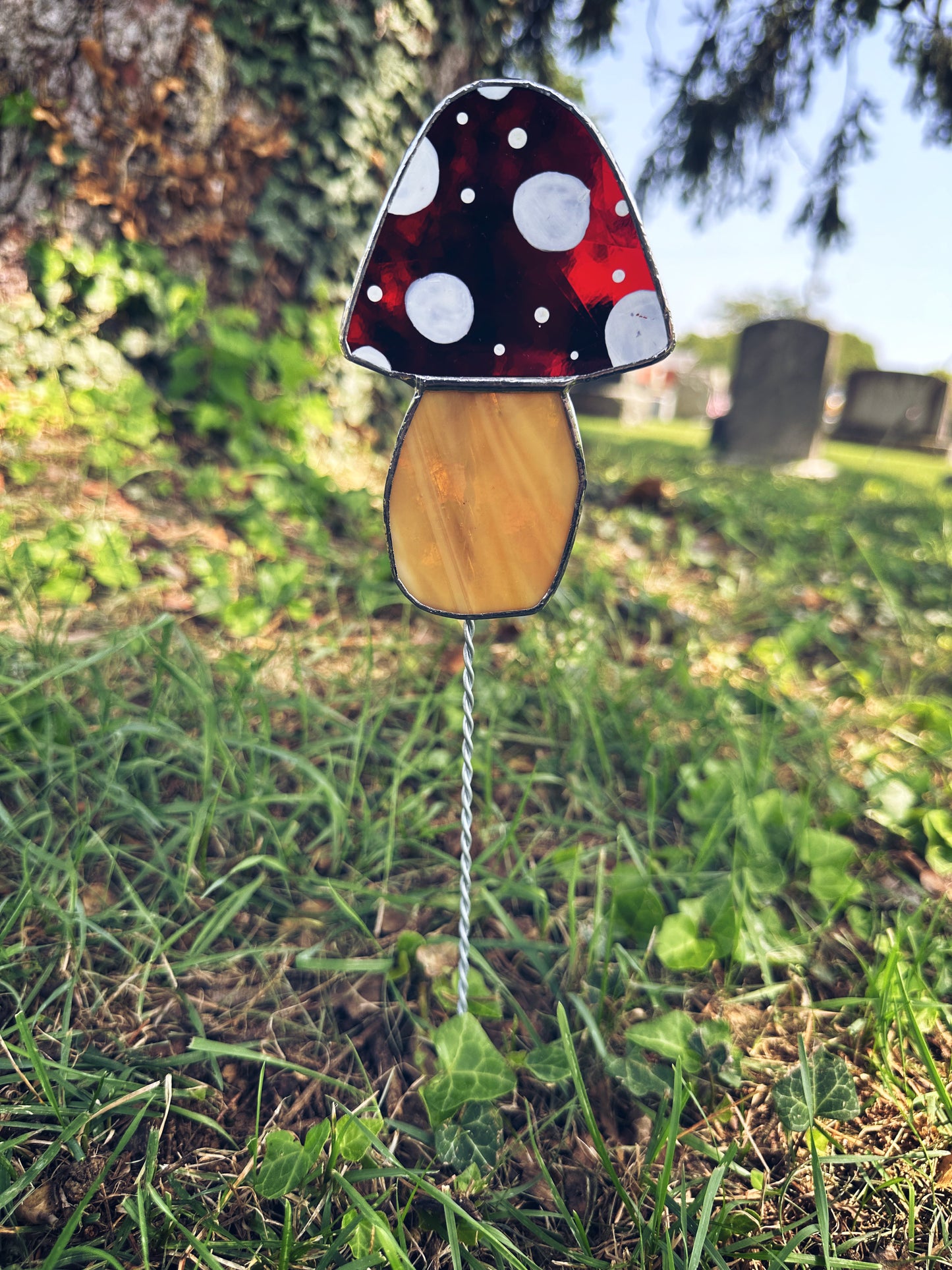 Mushroom Garden Stake
