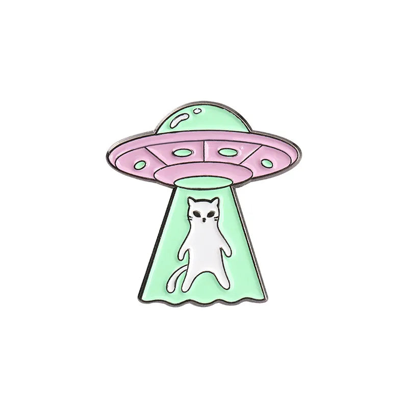 Alien Cats Enamel Pins