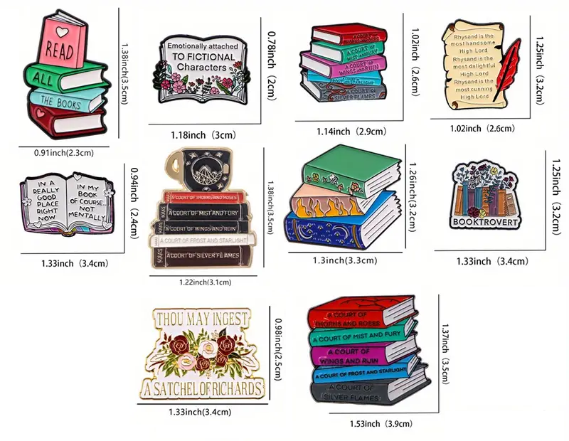 Bookish Enamel Pins - The Sequel