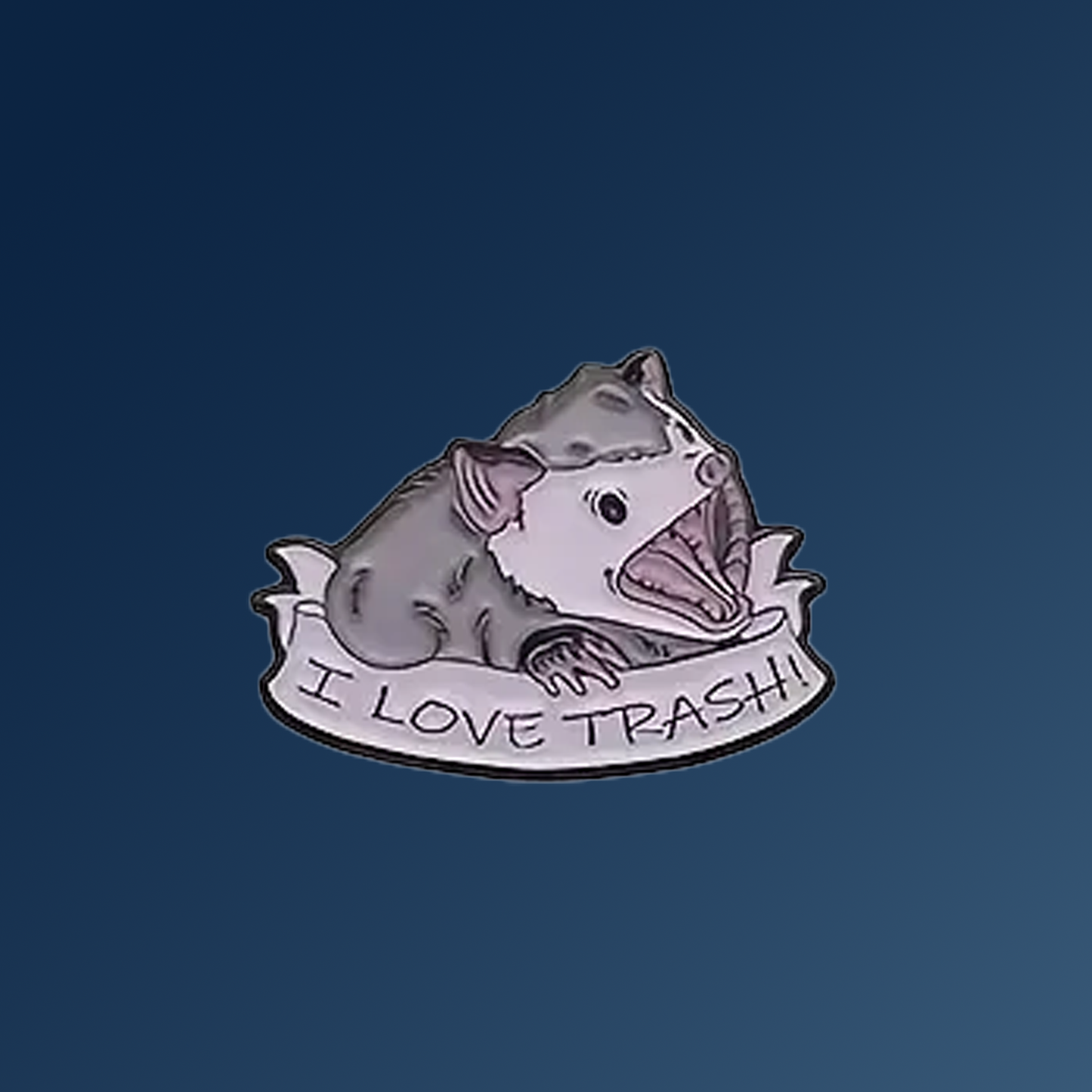 Opossum Enamel Pins