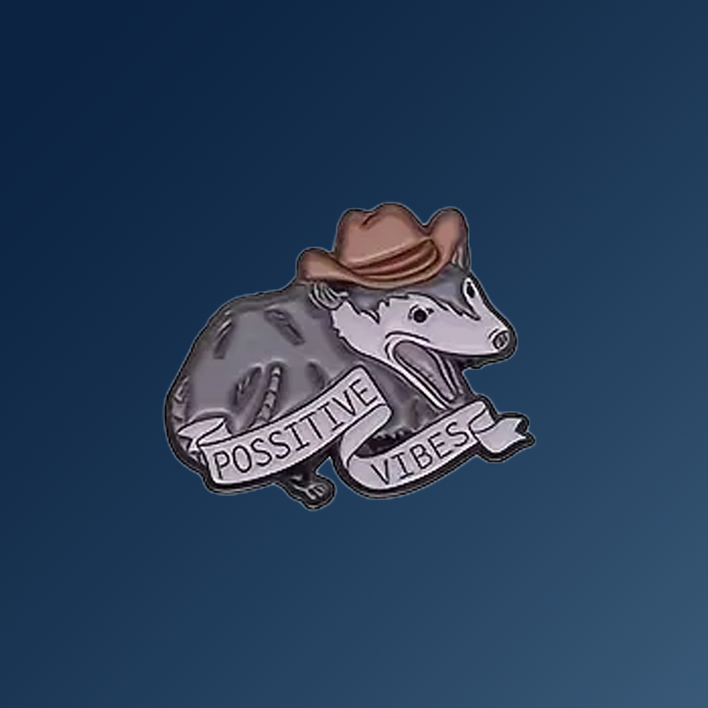 Opossum Enamel Pins