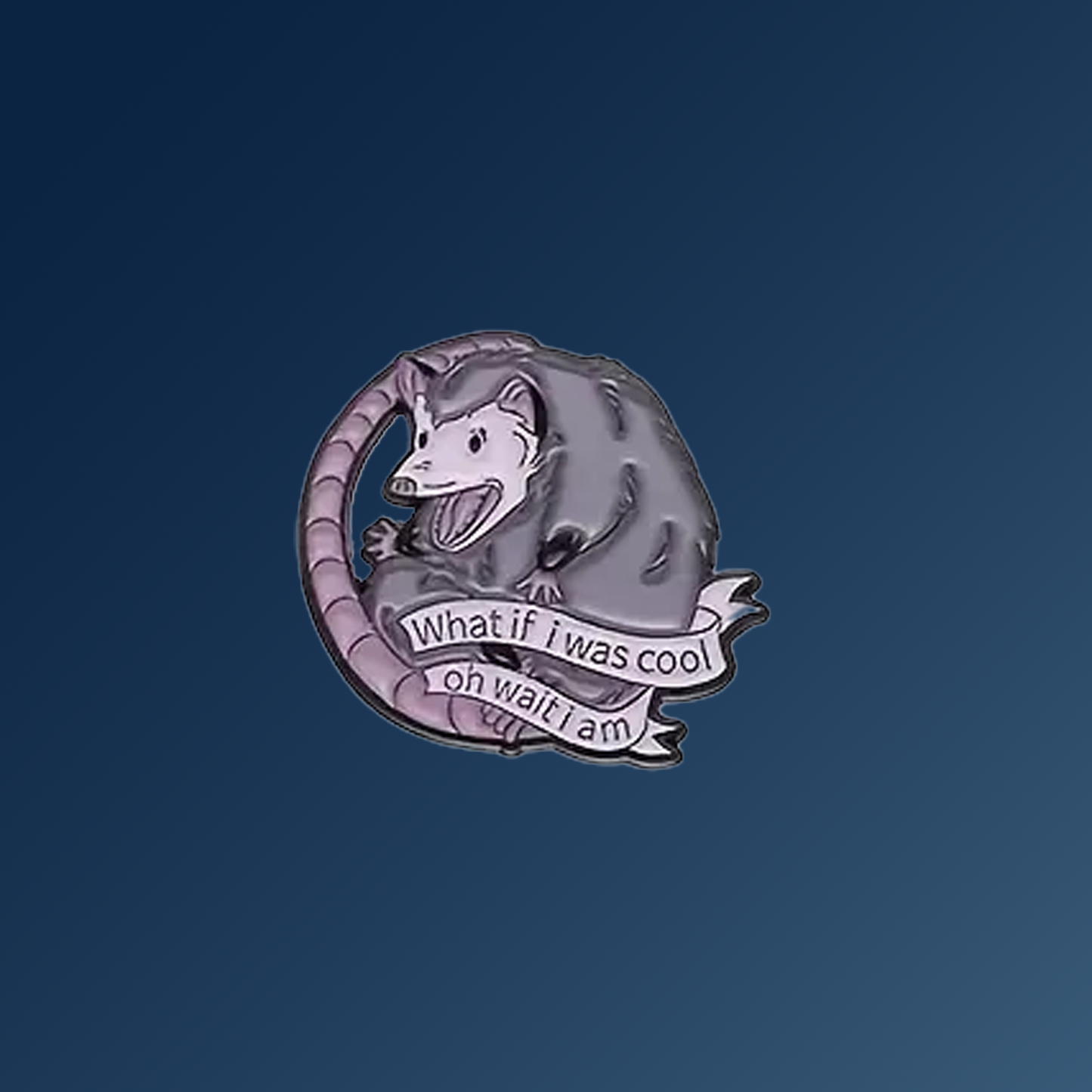 Opossum Enamel Pins