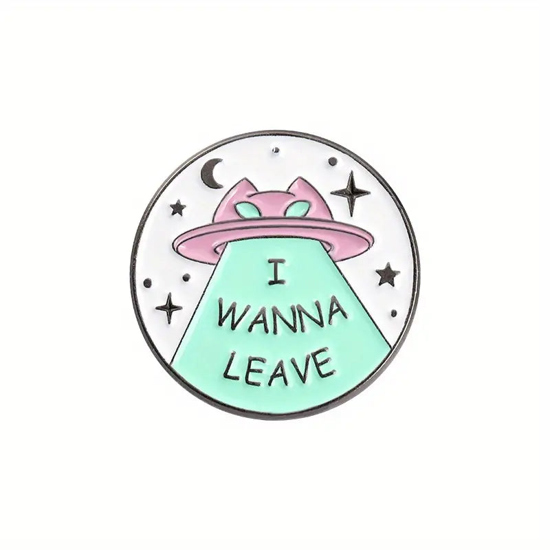 Alien Cats Enamel Pins