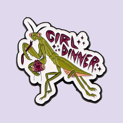 Girl Dinner Enamel Pin