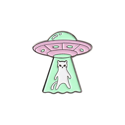 Alien Cats Enamel Pins