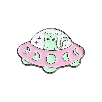 Alien Cats Enamel Pins