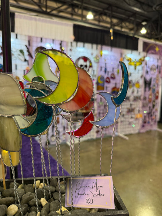 Crescent Moon Garden Stake