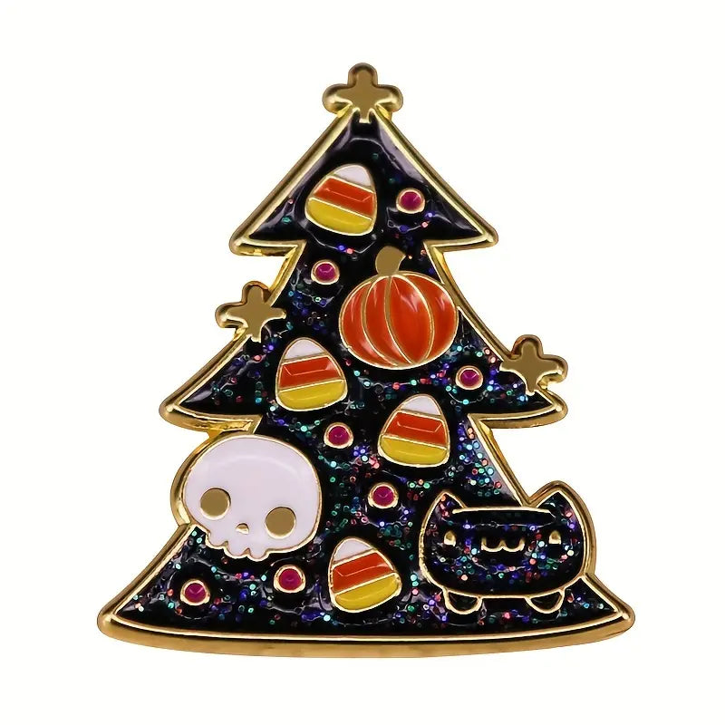 Spooky Christmas Enamel Pins