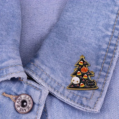 Spooky Christmas Enamel Pins