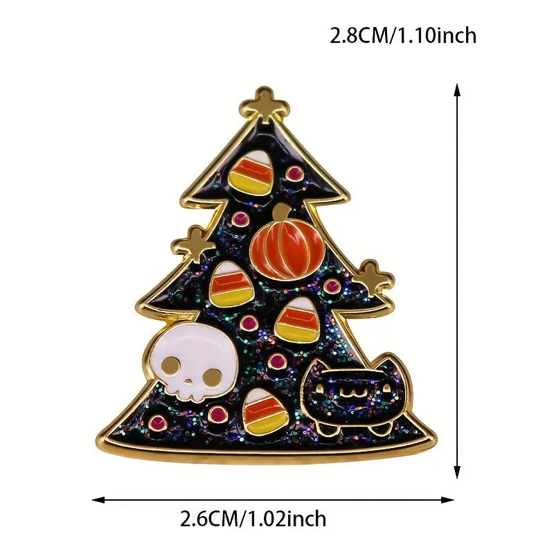 Spooky Christmas Enamel Pins