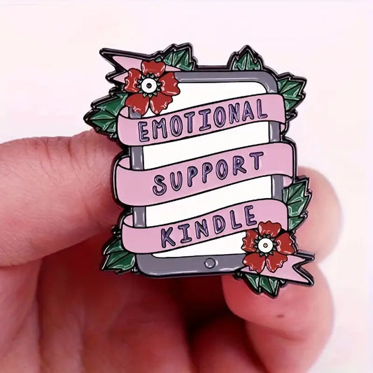 Emotional Support Kindle Enamel Pin